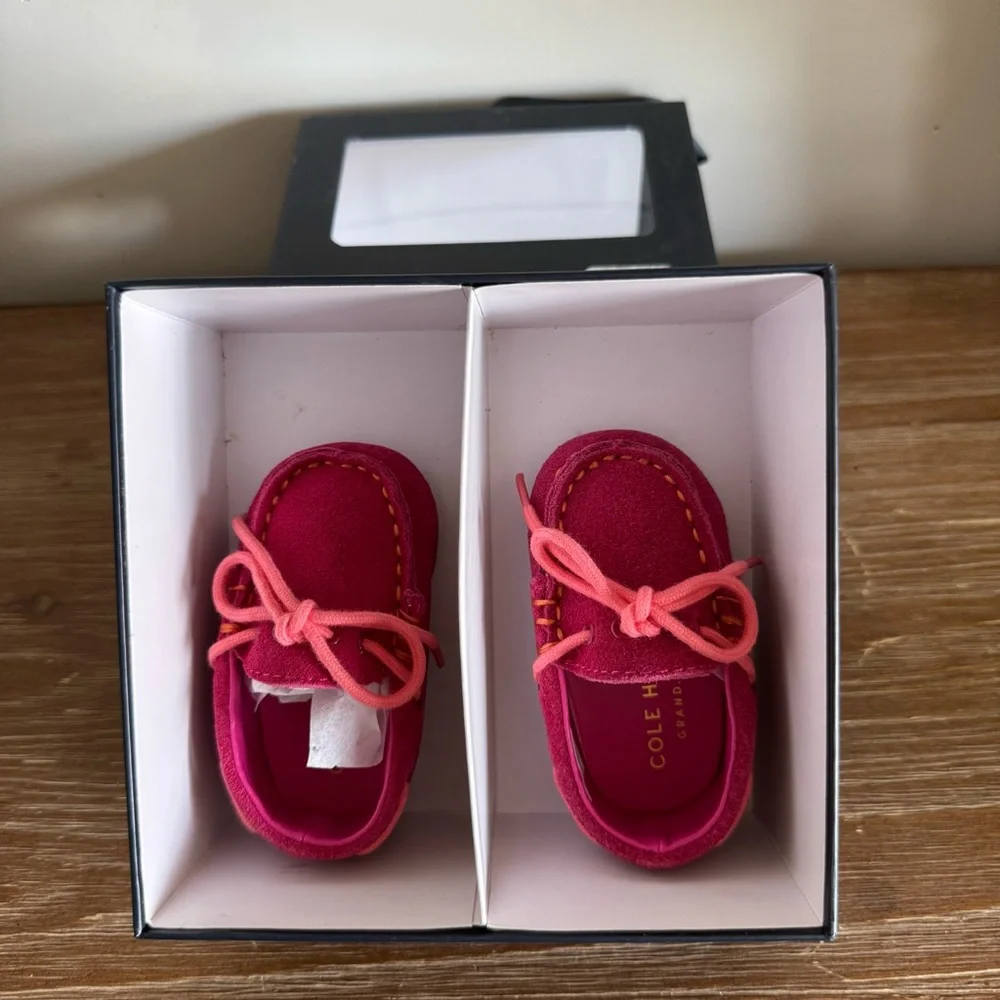 Cole Haan Toddler Pink Grant Driver Moccasins Size 1 Newborn